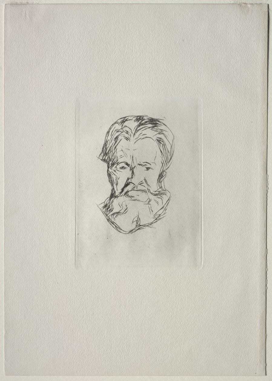 Testa di uomo da Edvard Munch