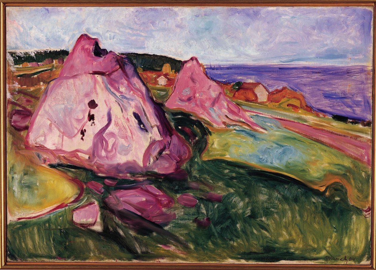 Paesaggio, rocce violette da Edvard Munch
