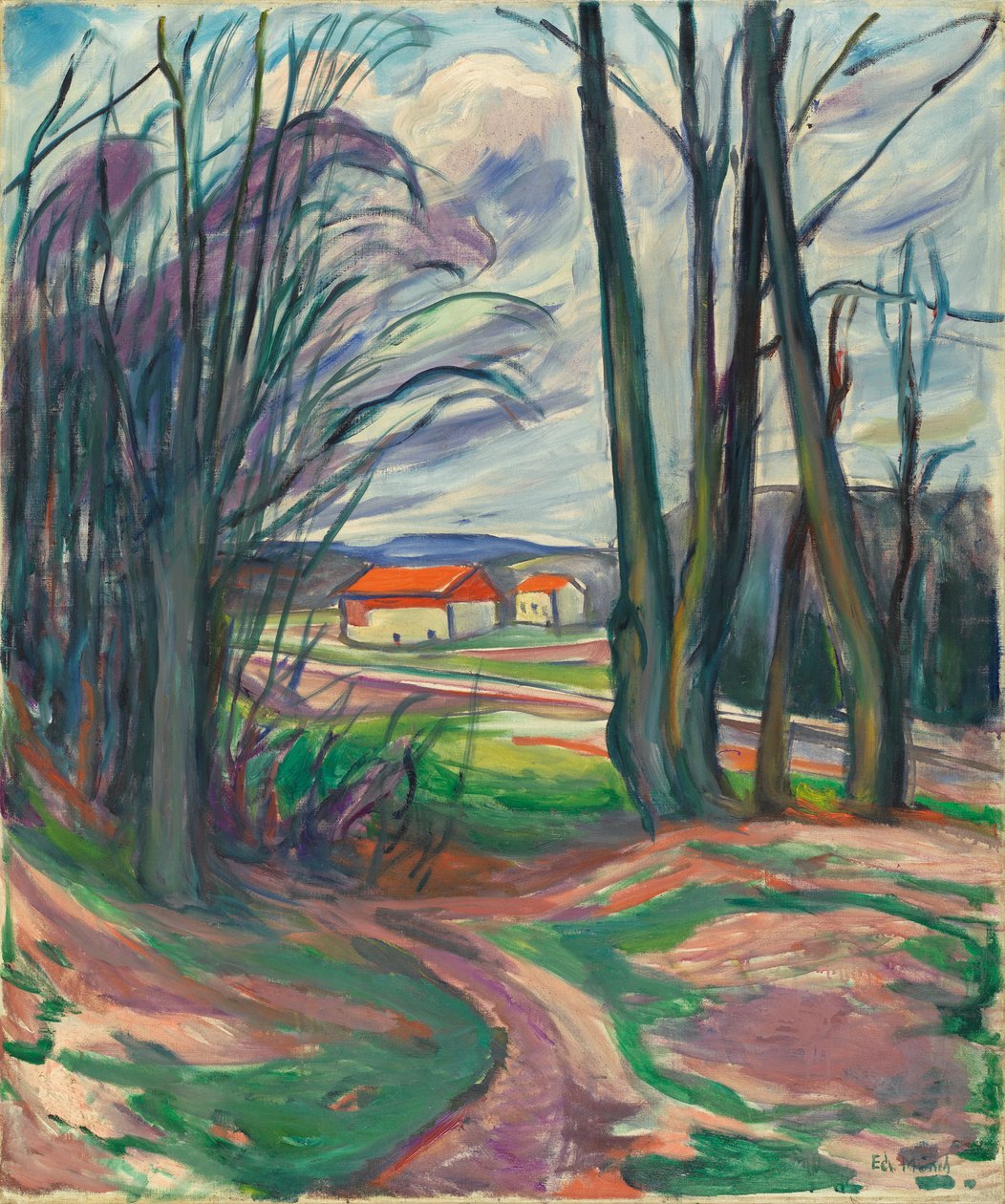 Paesaggio a Skoyen, 1920s da Edvard Munch
