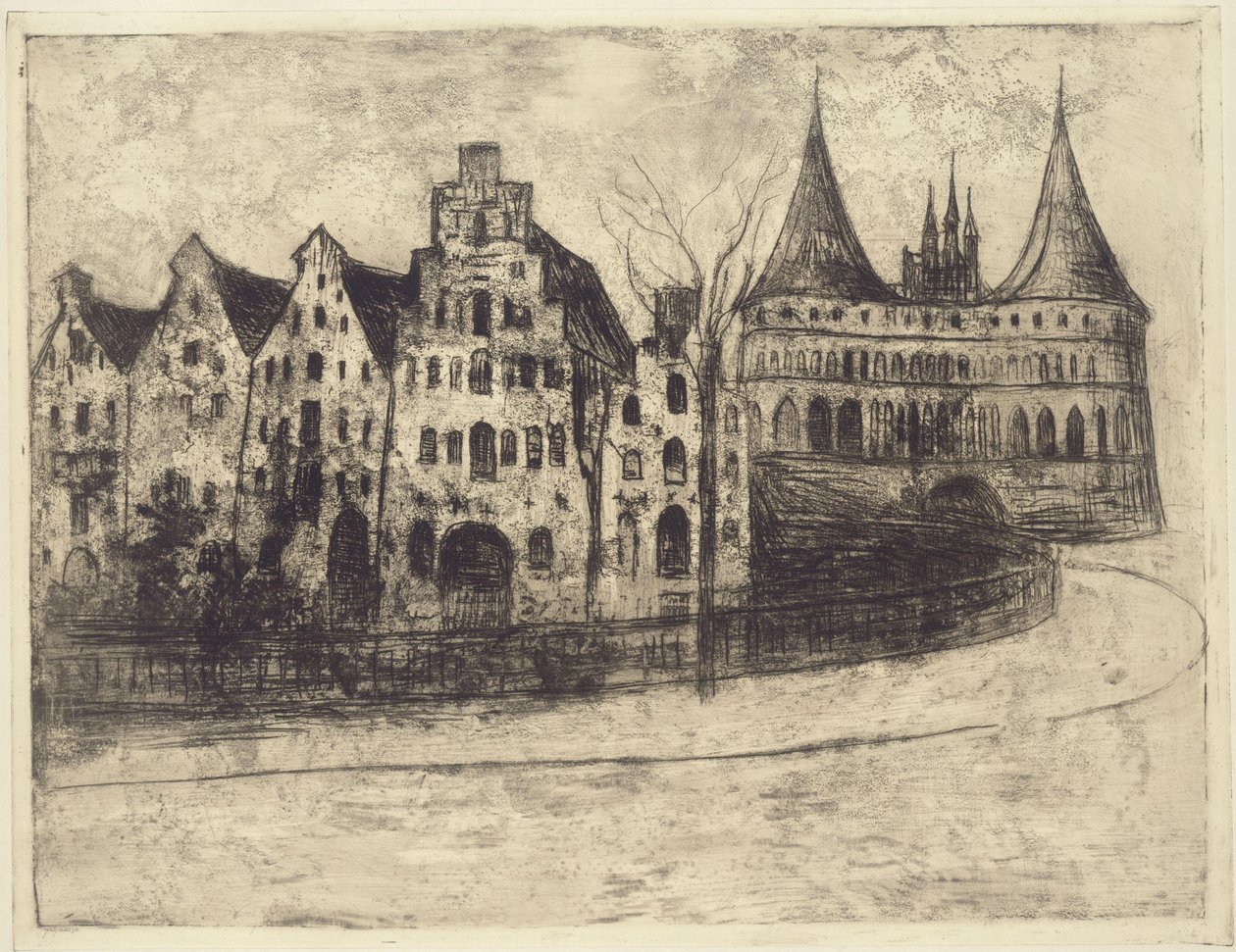 Lubecca (la porta Holsten) da Edvard Munch