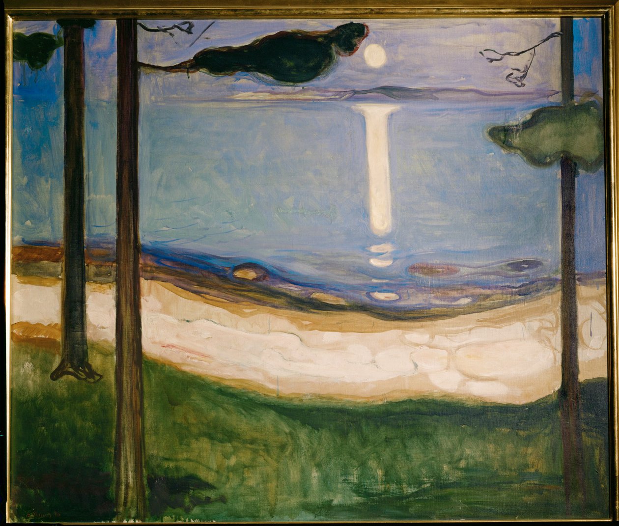 Moonshine (olio su tela) da Edvard Munch