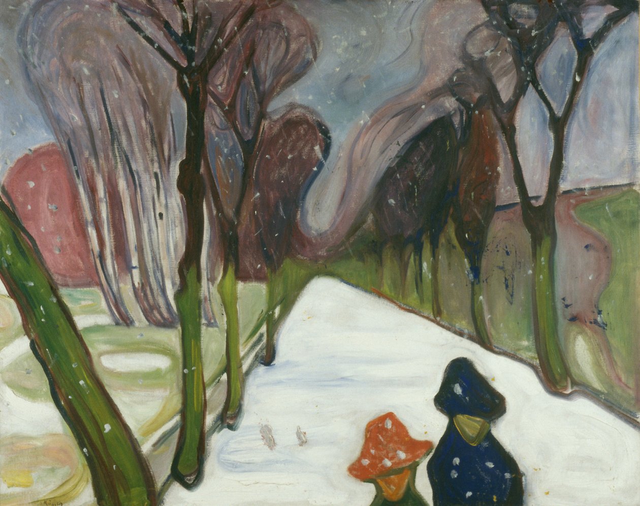 Neve nuova nel viale da Edvard Munch