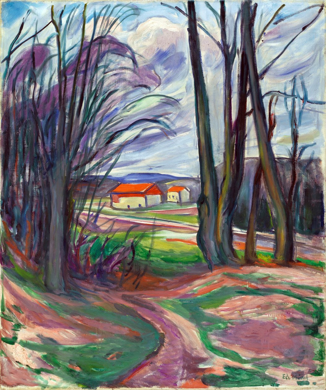 Paesaggio a Skoyen da Edvard Munch