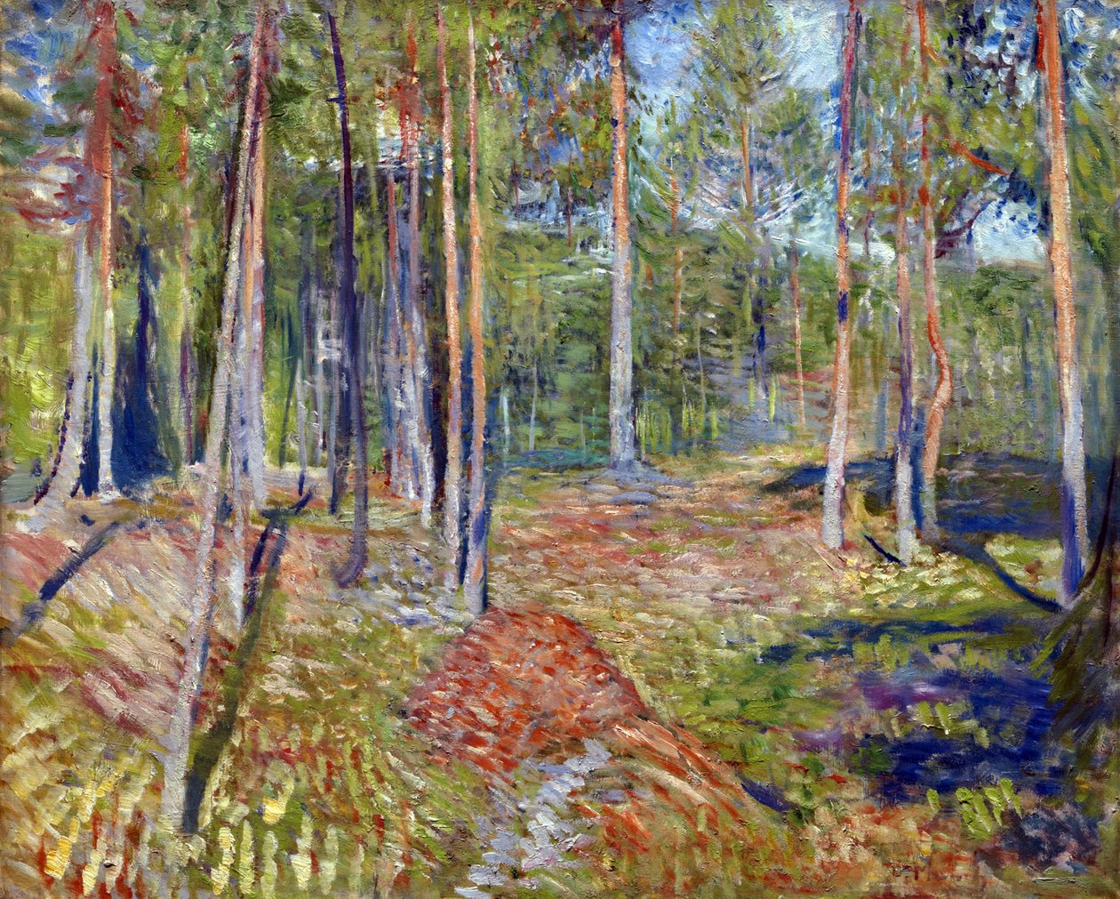 Foresta di pini da Edvard Munch