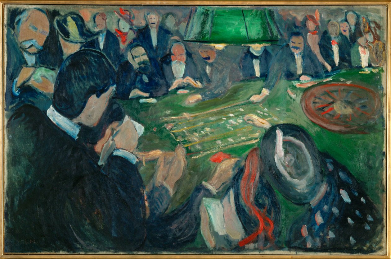 Roulettetable (olio su tela) da Edvard Munch