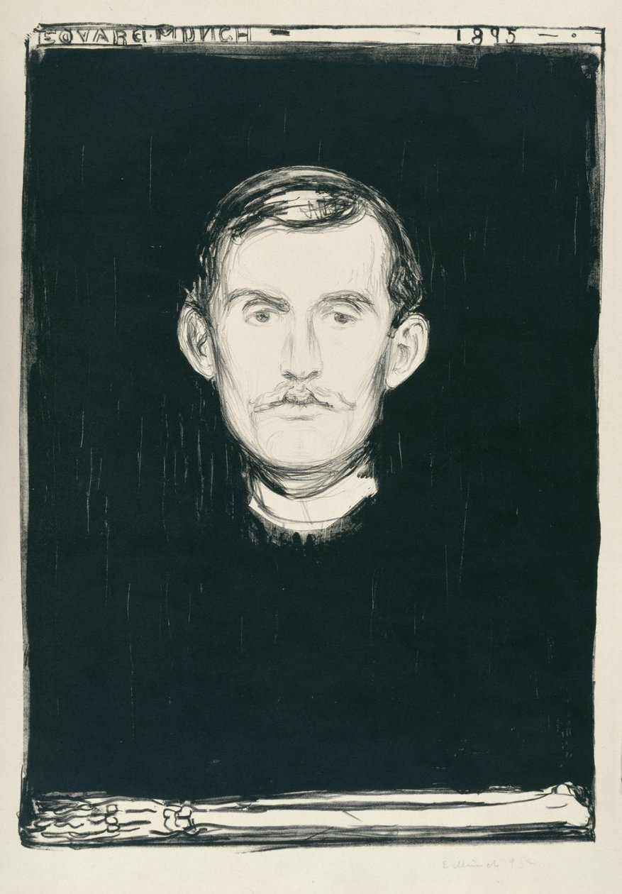 Autoritratto (con braccio scheletrico) da Edvard Munch
