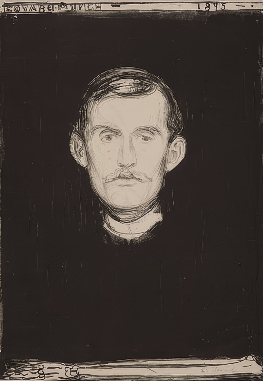 Autoritratto da Edvard Munch
