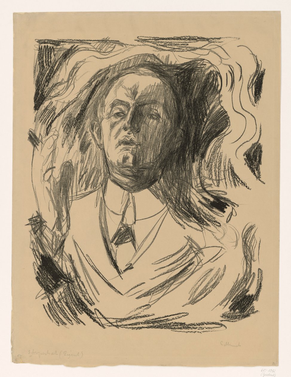 Autoritratto con sigaretta da Edvard Munch