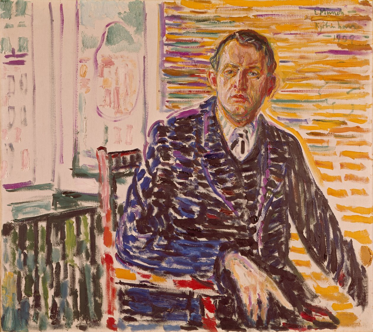 Autoritratto da Edvard Munch