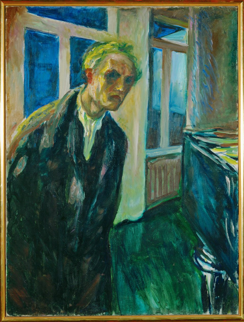 Autoritratto. La notte (dipinto su tela) da Edvard Munch