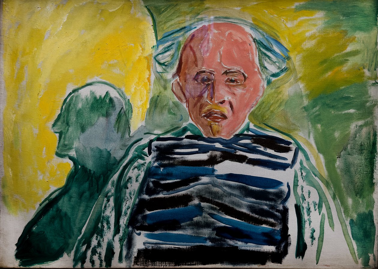 Autoritratto con maglione a righe da Edvard Munch