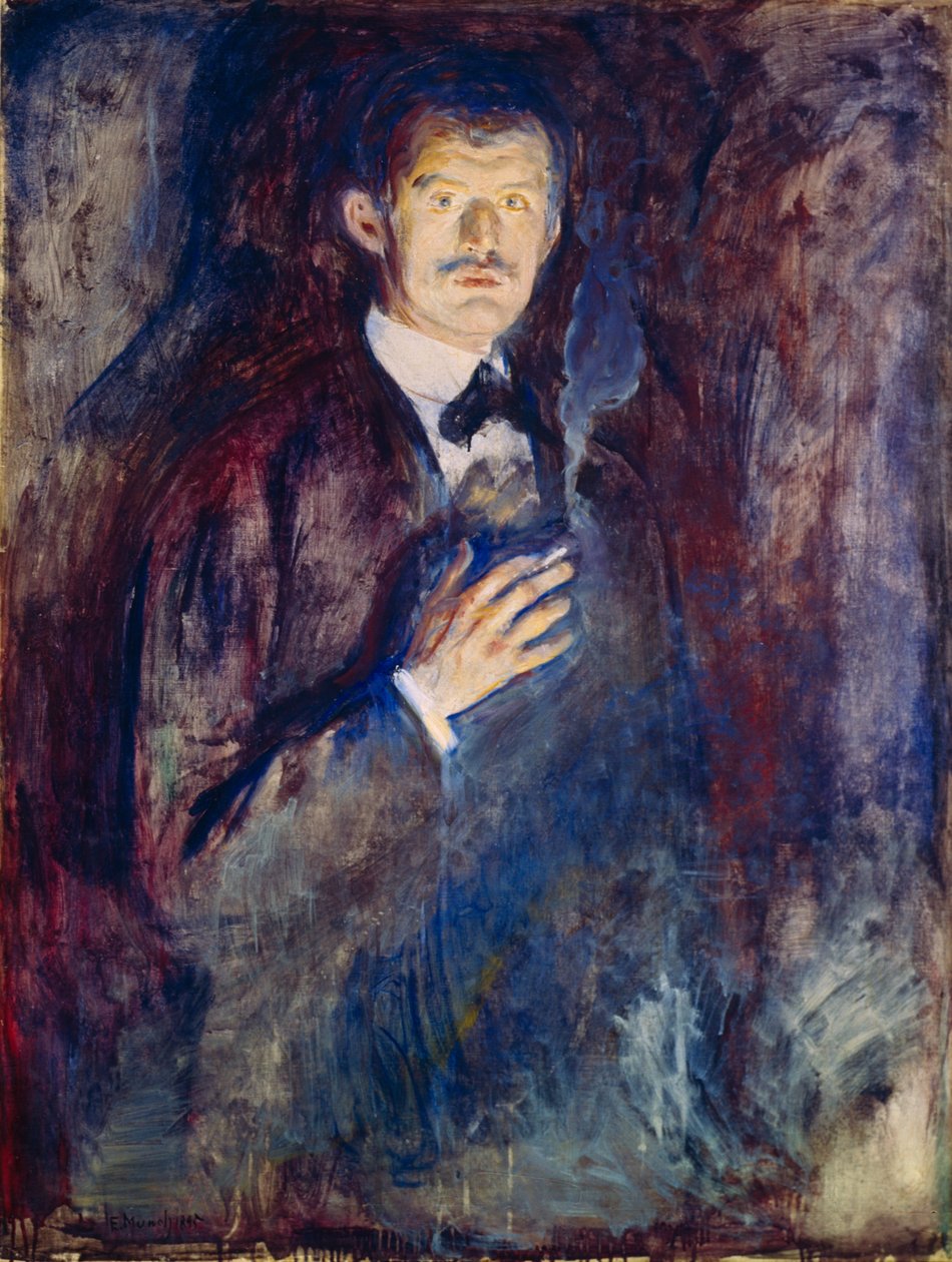 Autoritratto con sigaretta da Edvard Munch