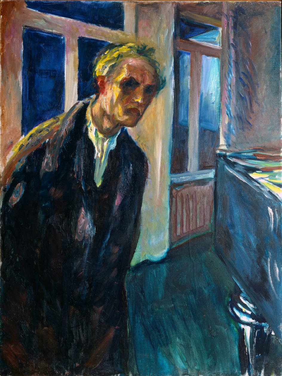 Autoritratto o uomo che cammina di notte da Edvard Munch