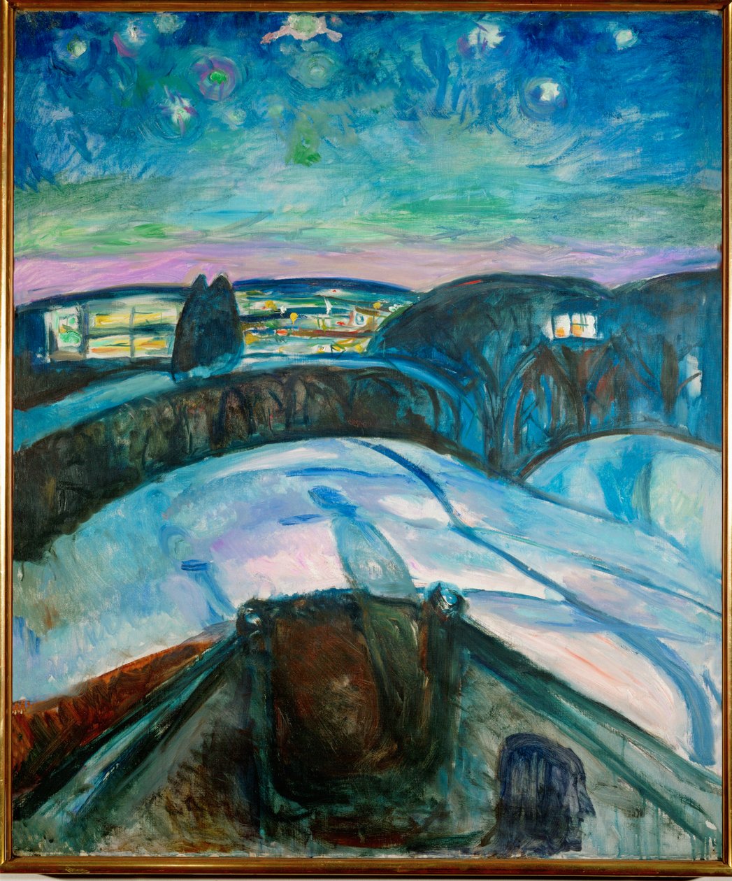 Notte stellata (olio su tela) da Edvard Munch