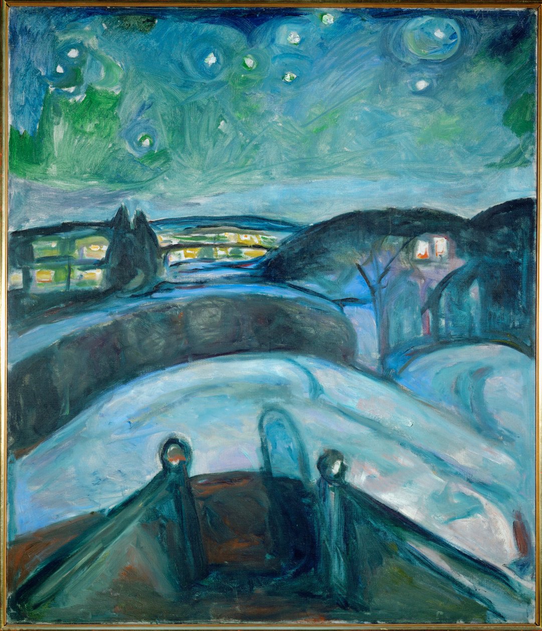 Notte stellata, Ekely (dipinto su tela) da Edvard Munch