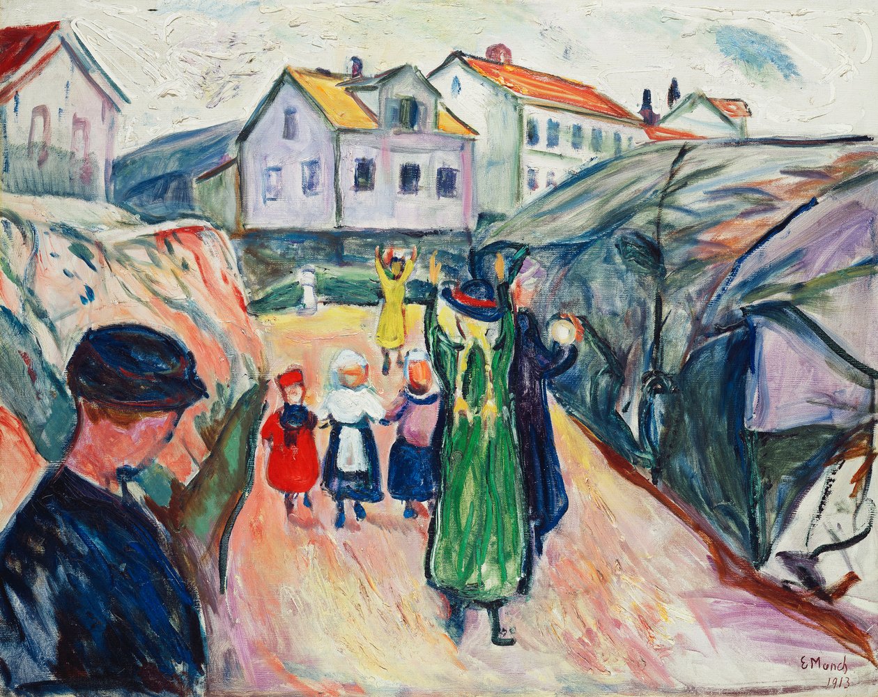 Strada a Kragero da Edvard Munch