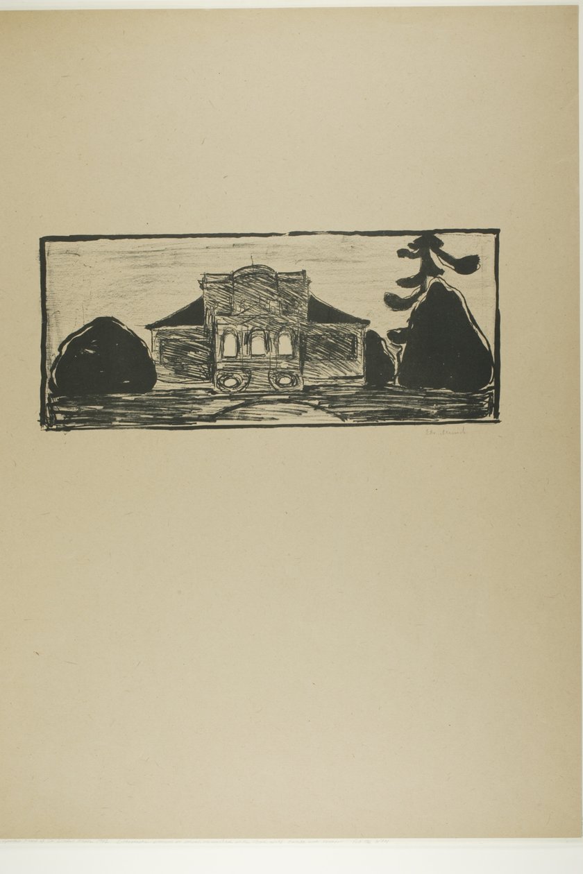 Il giardino davanti alla casa del Dr. Linde da Edvard Munch