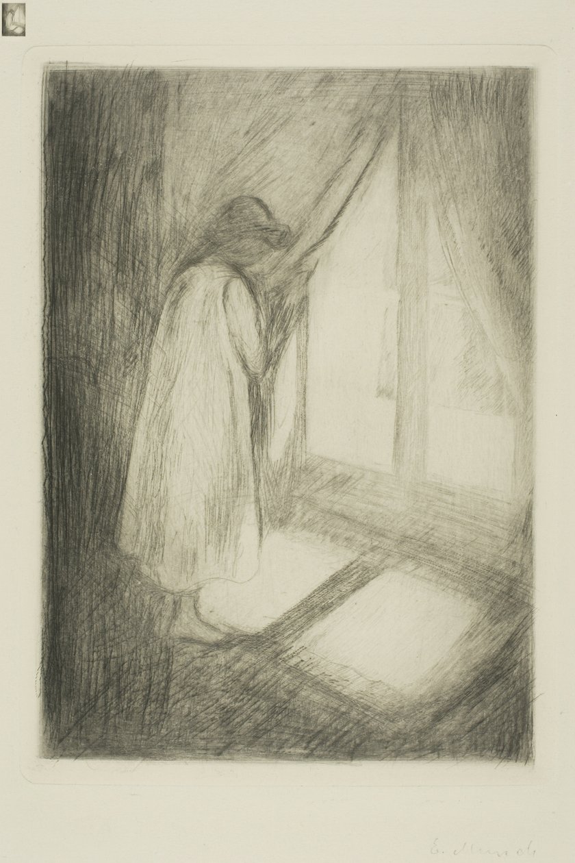 La ragazza alla finestra da Edvard Munch