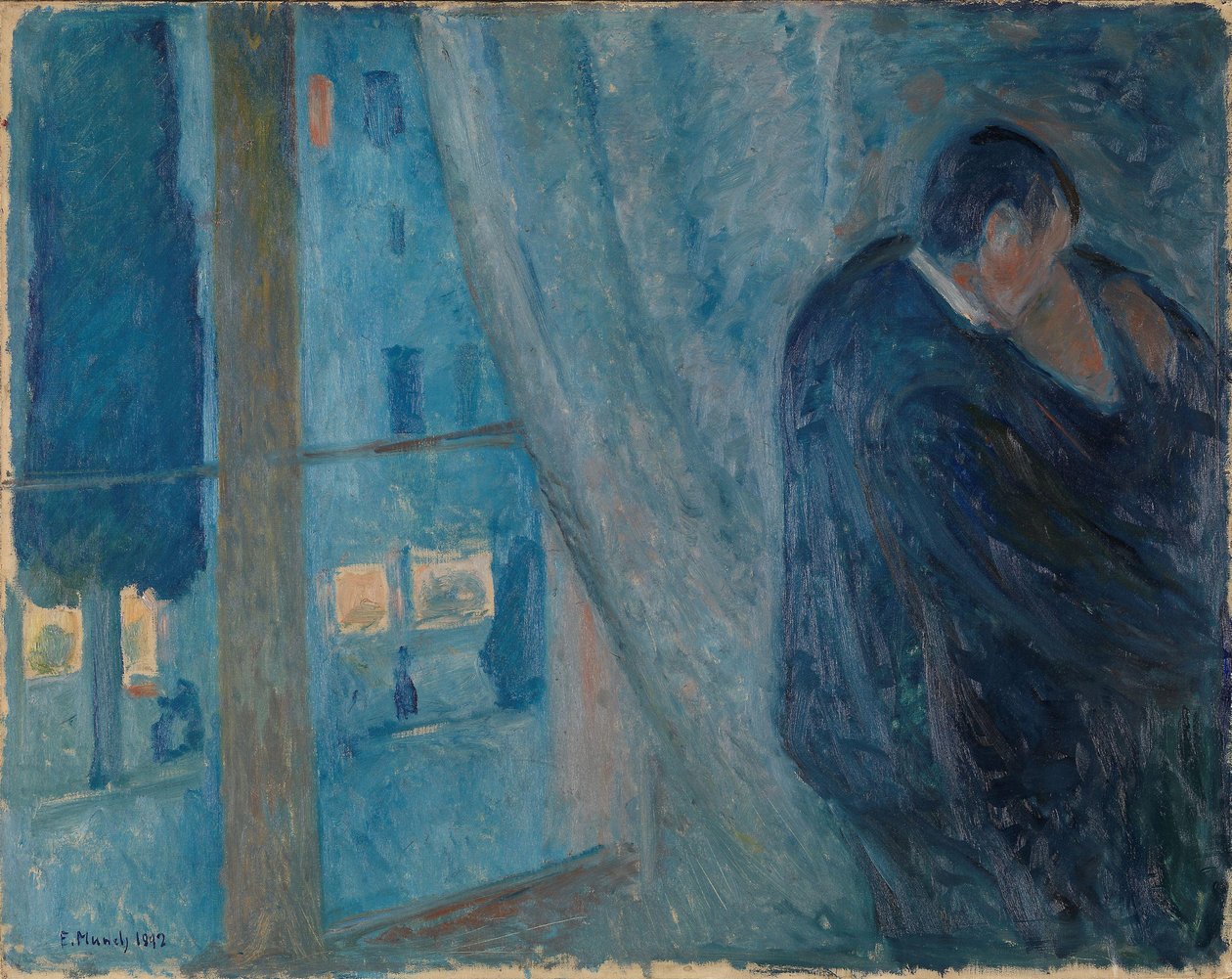 Il bacio, 1892 da Edvard Munch
