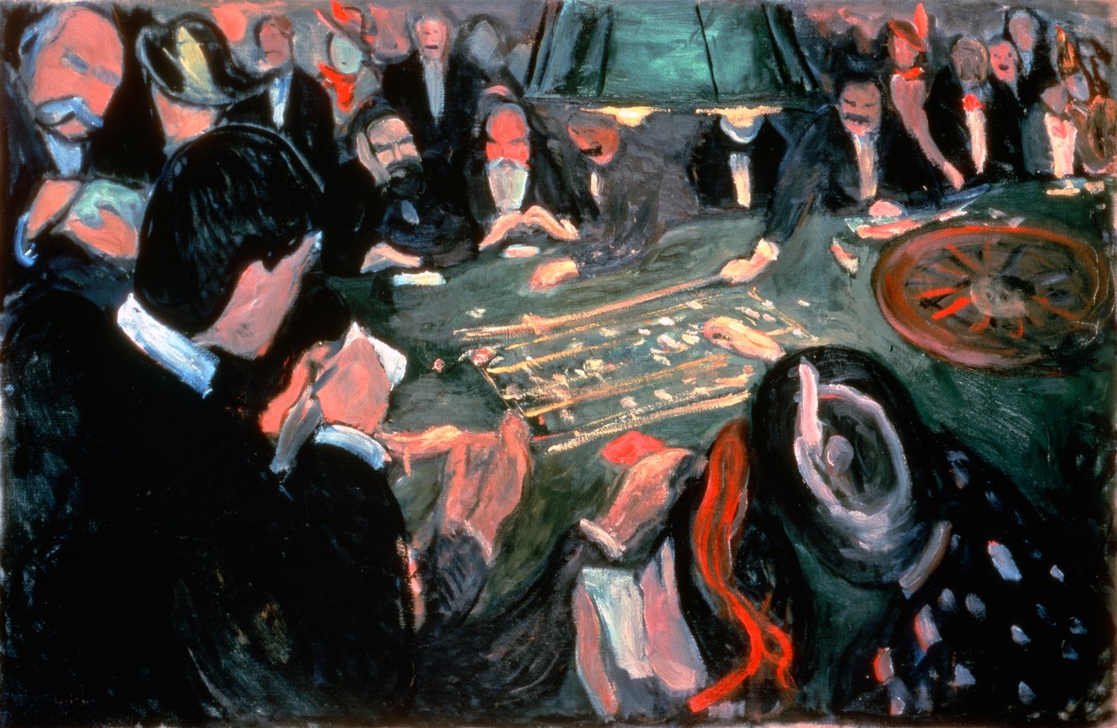 Il tavolo della roulette a Monte Carlo, 1903 da Edvard Munch