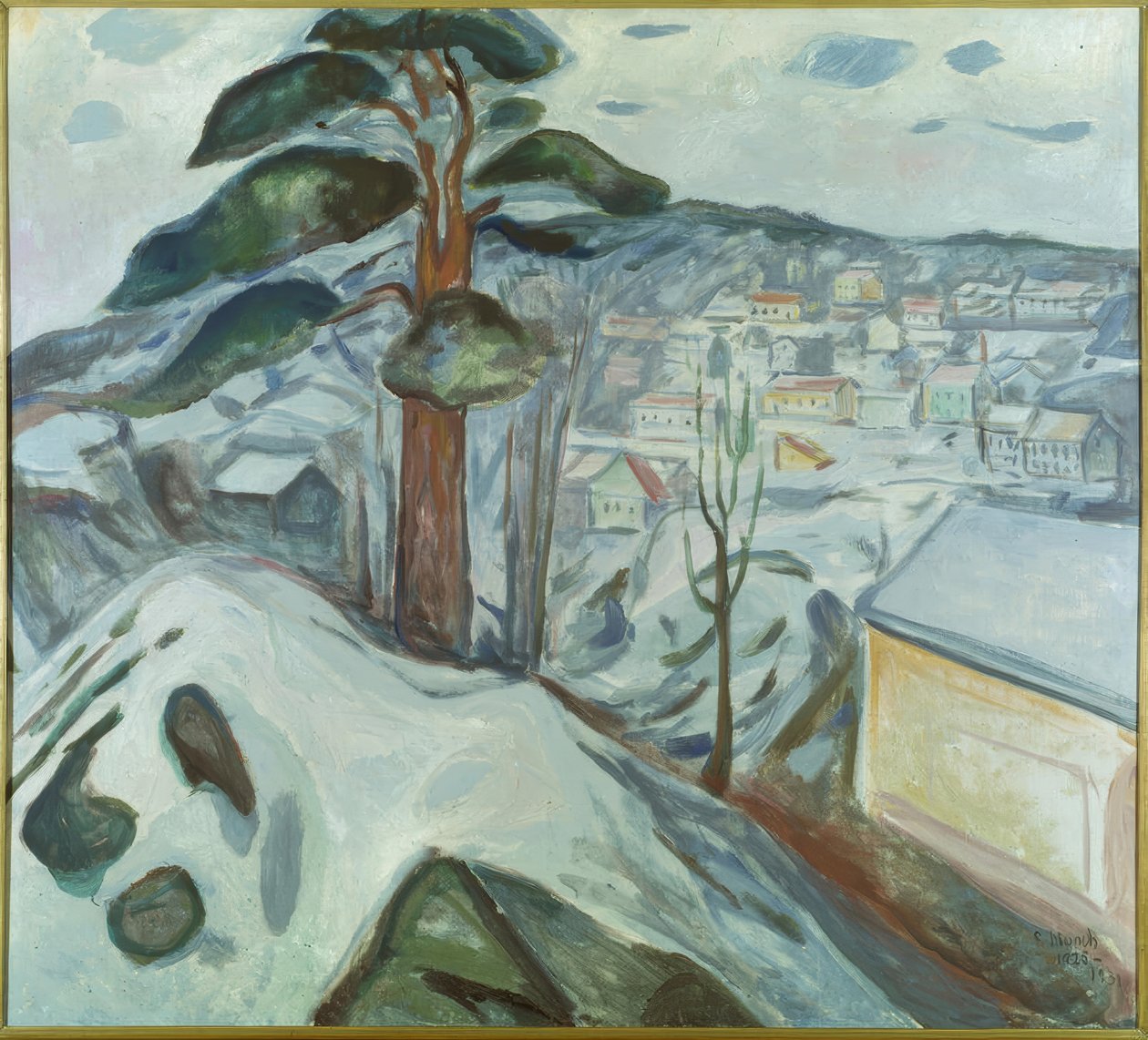 Paesaggio invernale a Kragerø da Edvard Munch