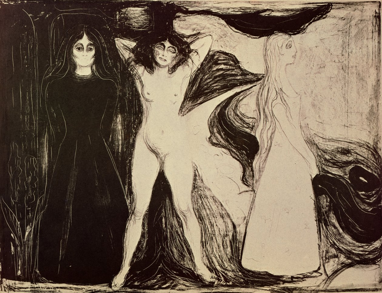 Donna in tre fasi da Edvard Munch