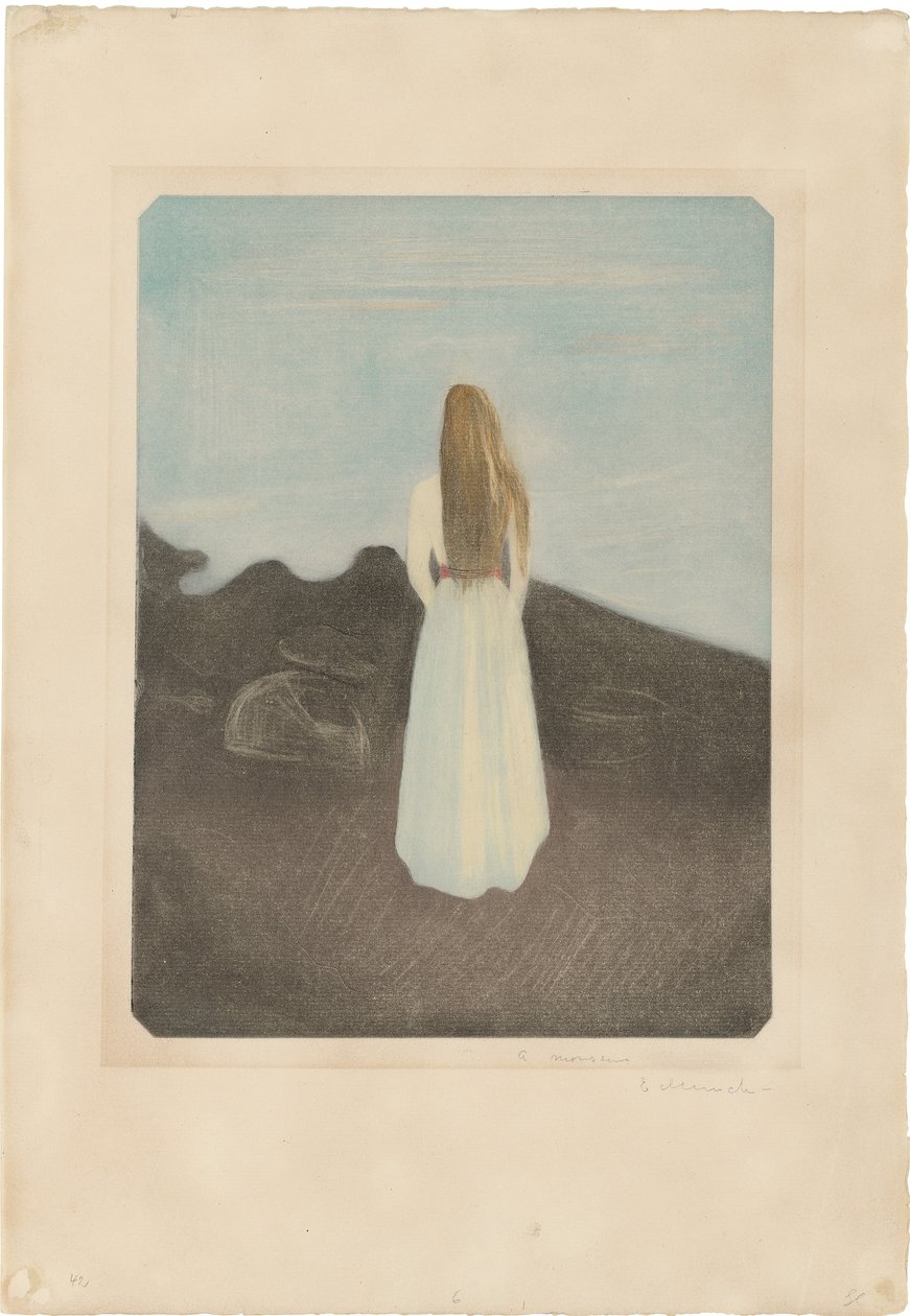 Giovane donna sulla spiaggia da Edvard Munch