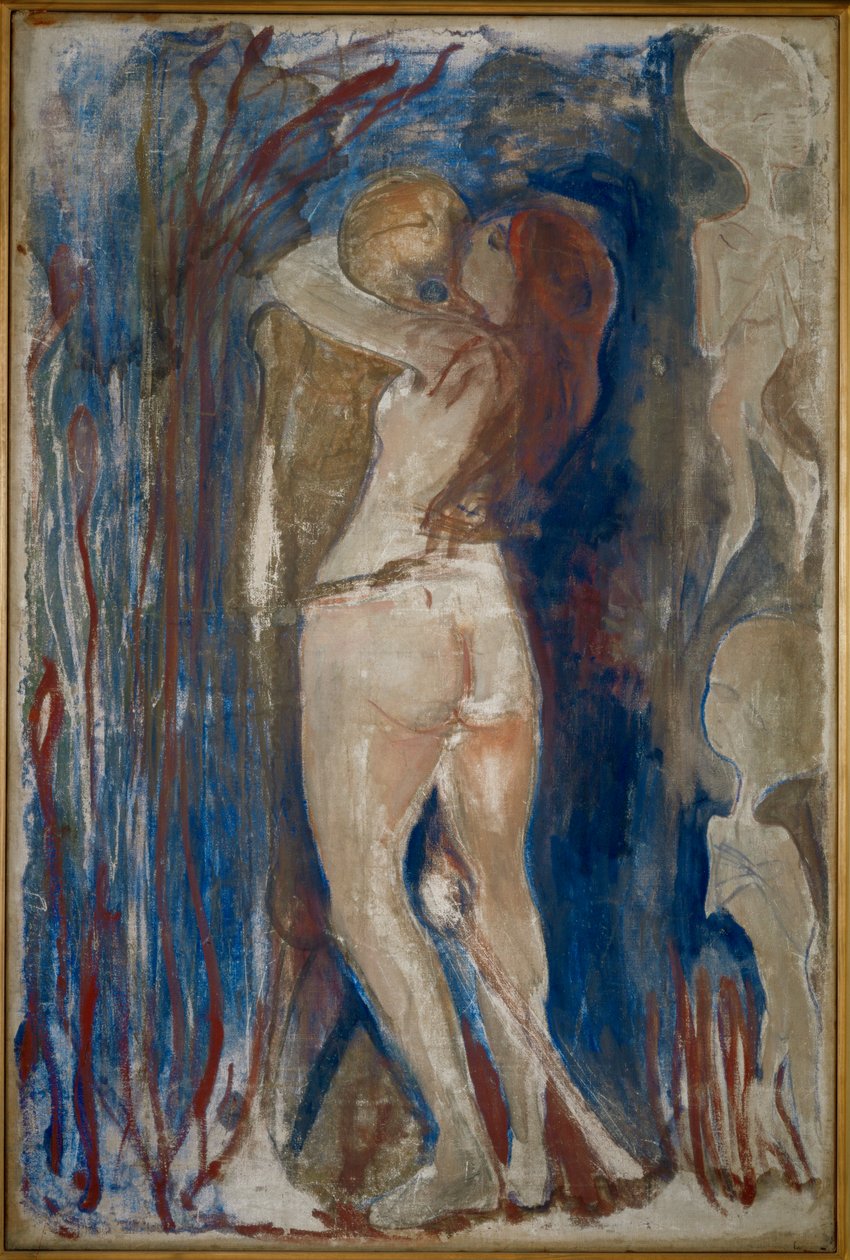 Ragazza e morte (dipinto su tela) da Edvard Munch