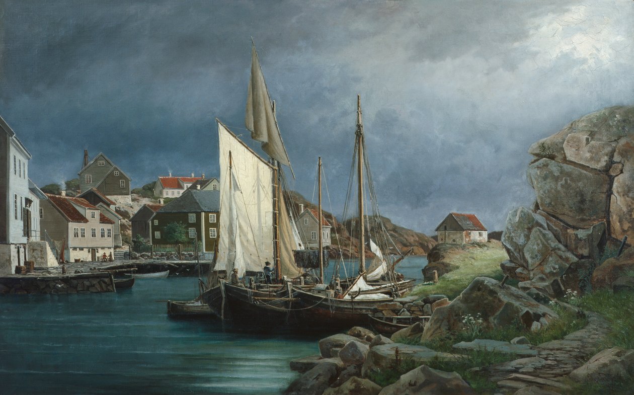 Villaggio di pescatori da Edvard Skari