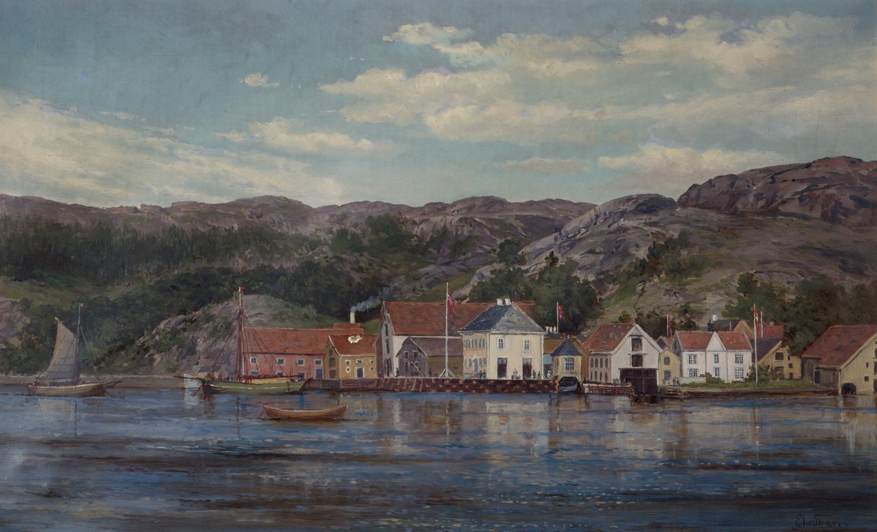 Il fiume a Flekkefjord da Edvard Skari
