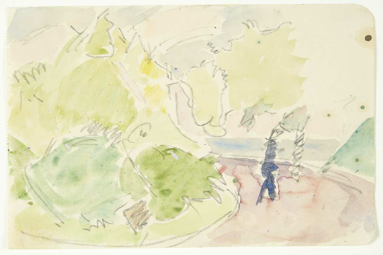 Studio di colore per il quadro di Langelinie da Edvard Weie