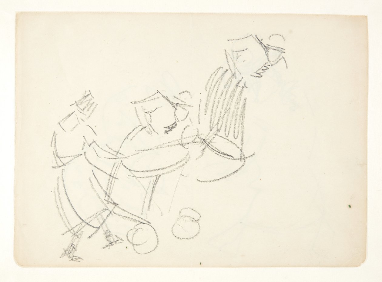 Studio di figura per il dipinto di Langelinie da Edvard Weie