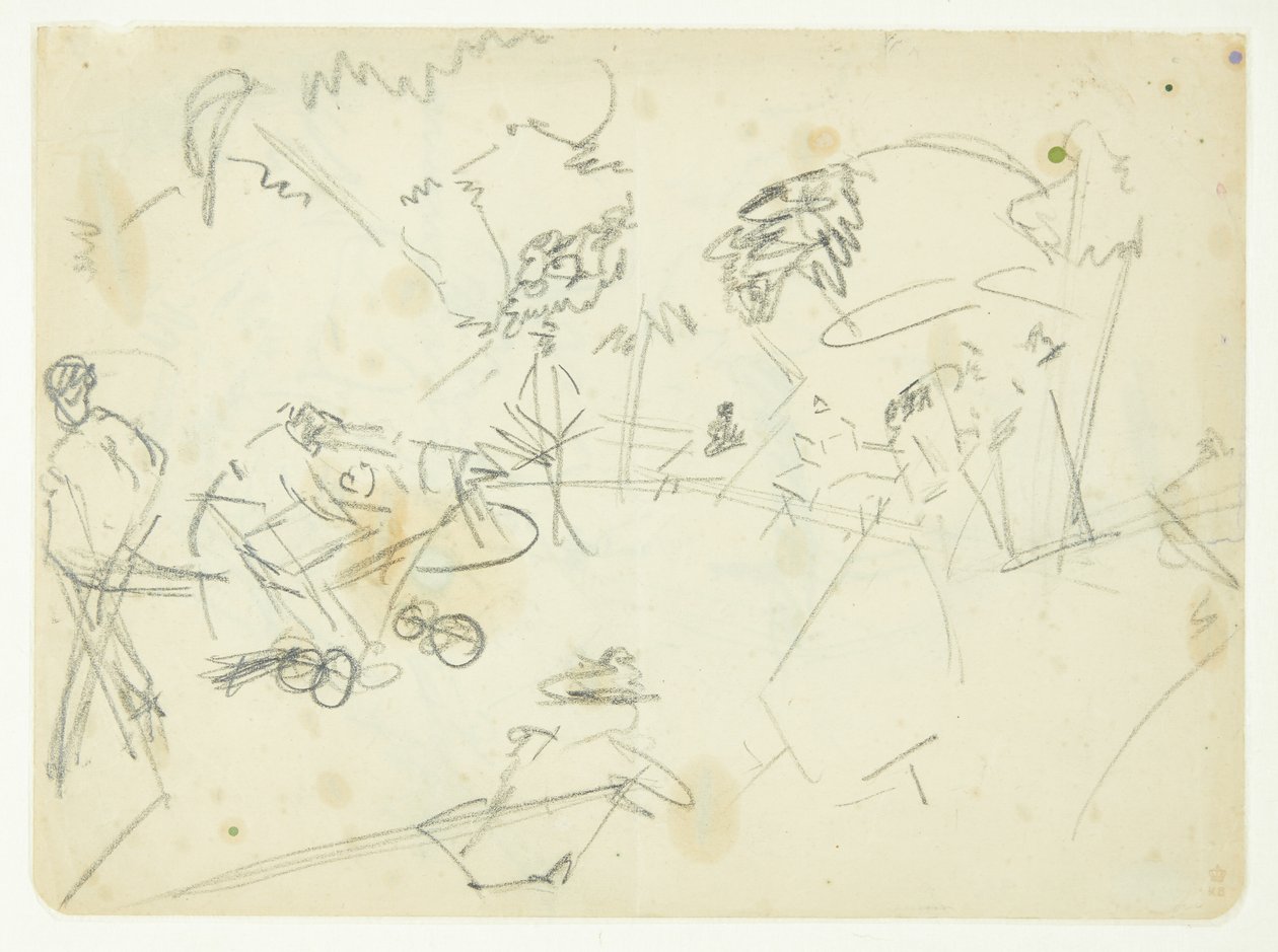 Studio di composizione per il quadro di Langelinie da Edvard Weie