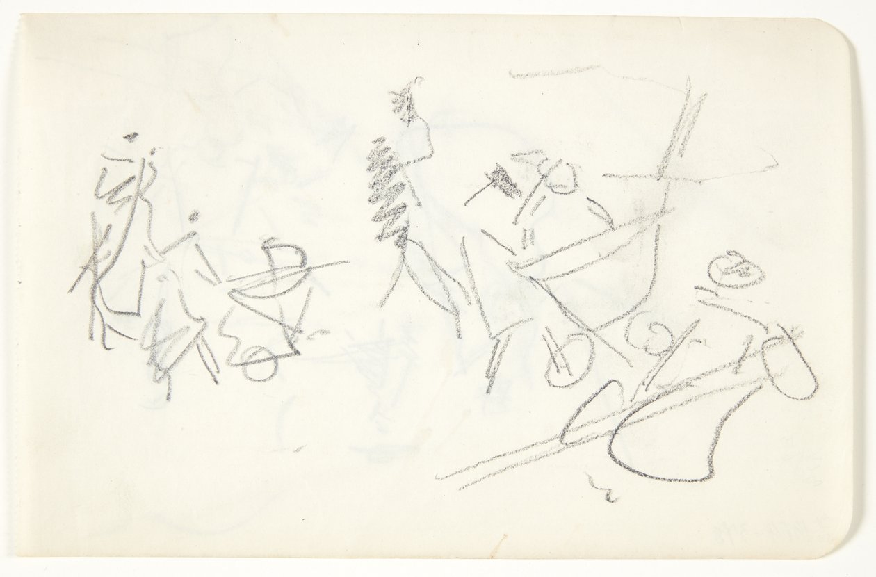 Studio di composizione per il quadro di Langelinje da Edvard Weie
