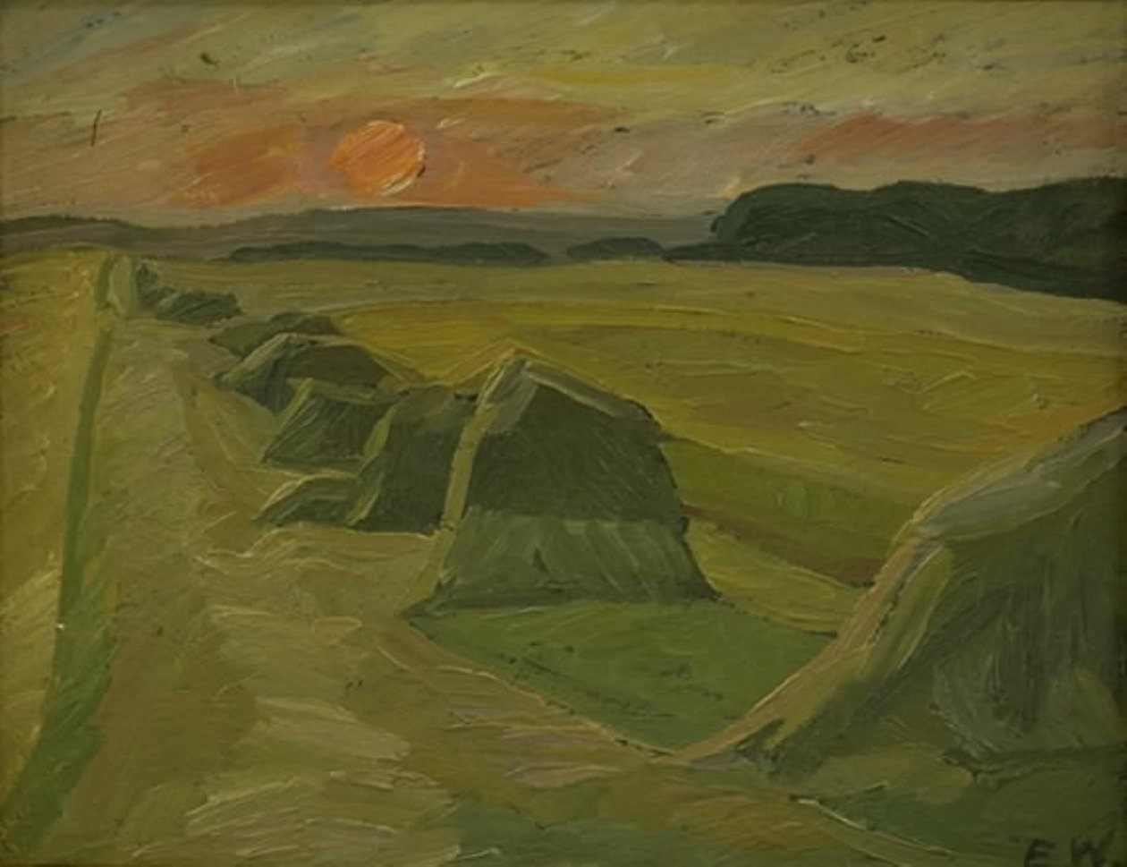 Paesaggio con covoni di fieno da Edvard Weie
