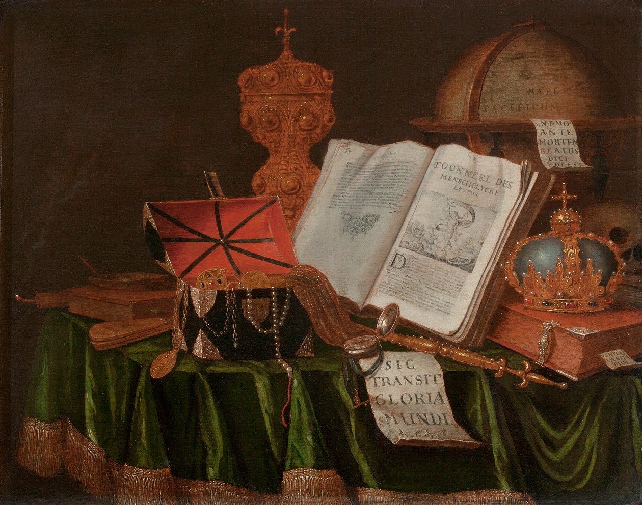 Una natura morta di vanitas da Edwaert Colyer or Collier