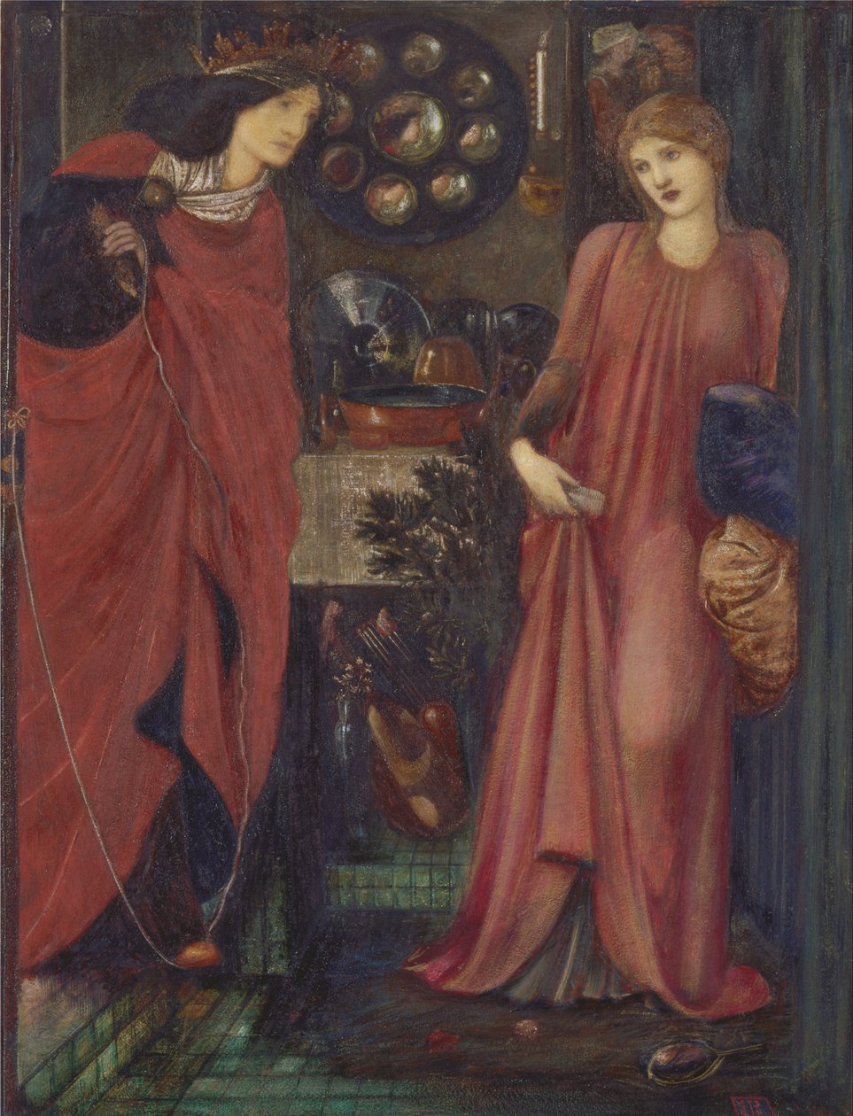 La bella Rosamunda e la regina Eleonora da Edward Burne Jones