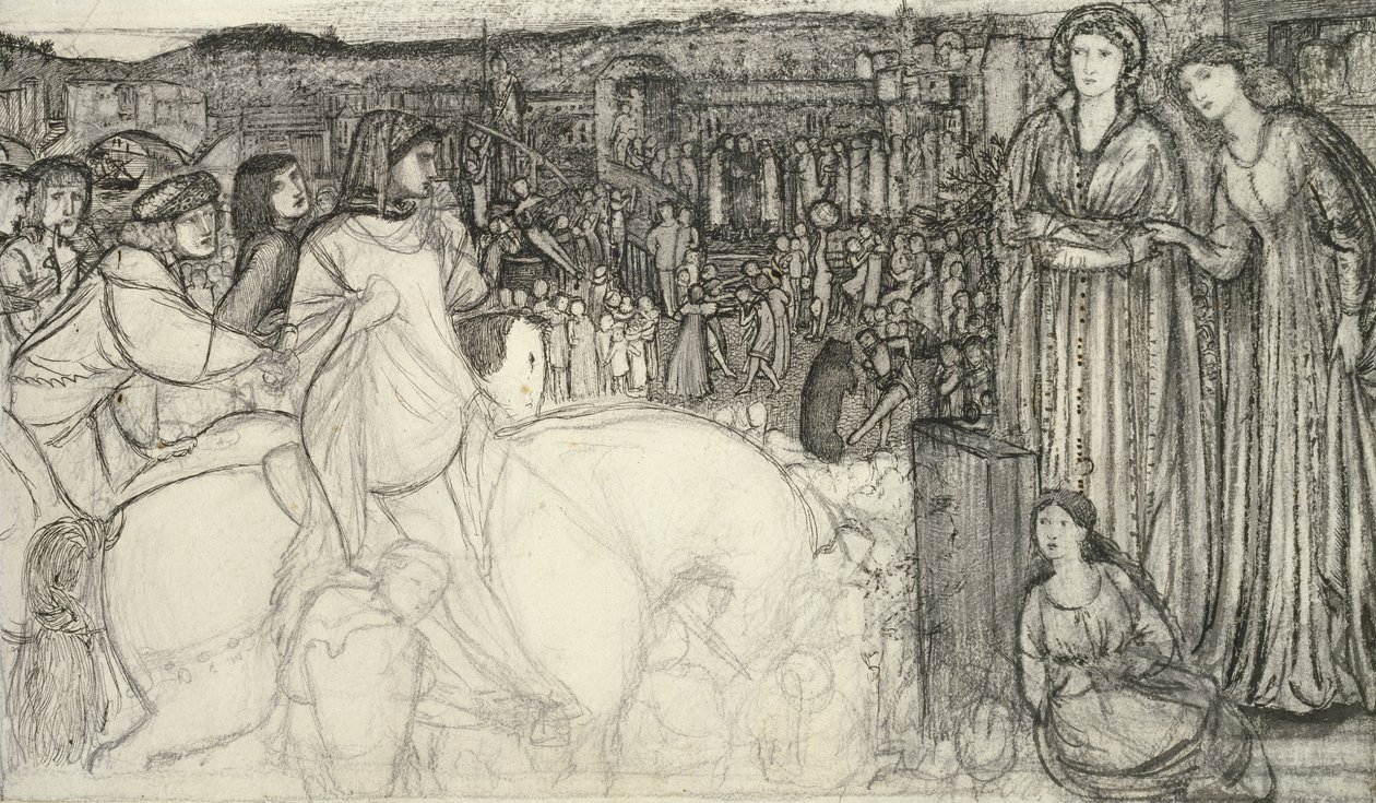 Gualdrada Donati presenta sua figlia a Buondelmonte da Edward Burne Jones
