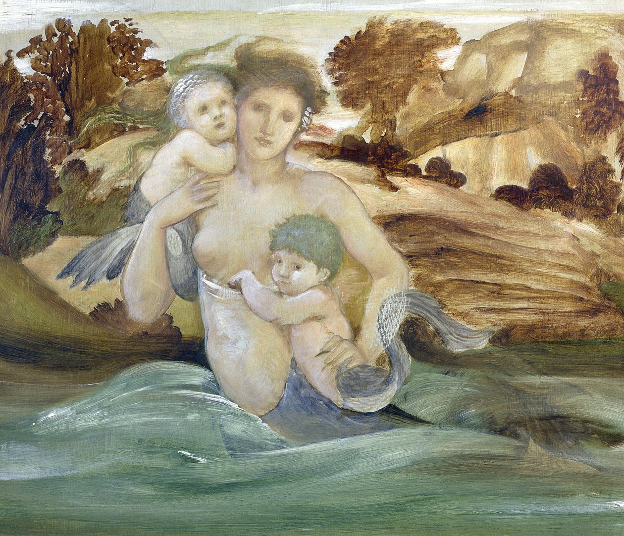 Sirena con la Sua Prole da Edward Burne-Jones