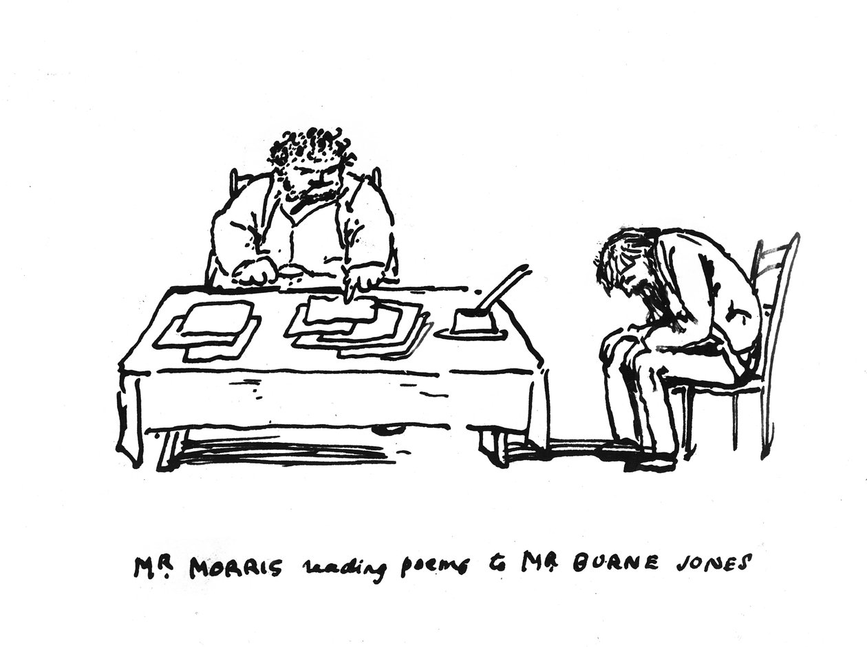 Mr. Morris che legge poesie a Mr. Burne Jones da Edward Burne Jones