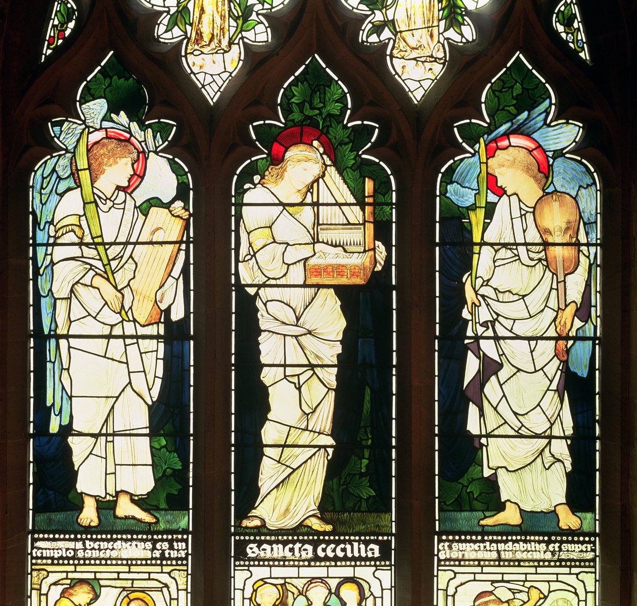 Santa Cecilia e due angeli, 1870 da Edward Burne Jones