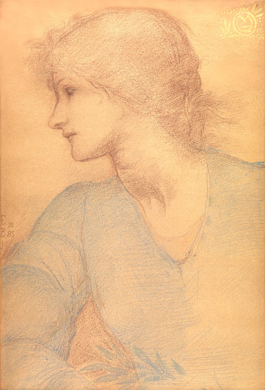 Studio in gesso colorato, per un quadro, 1885 da Edward Burne Jones