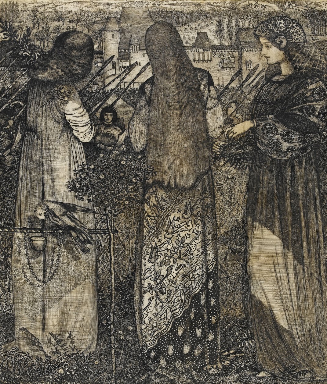 Andando alla battaglia, 1858 da Edward Burne Jones