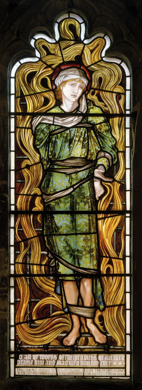 Shadrach, La Fornace Ardente, Finestra Ovest da Edward Burne Jones