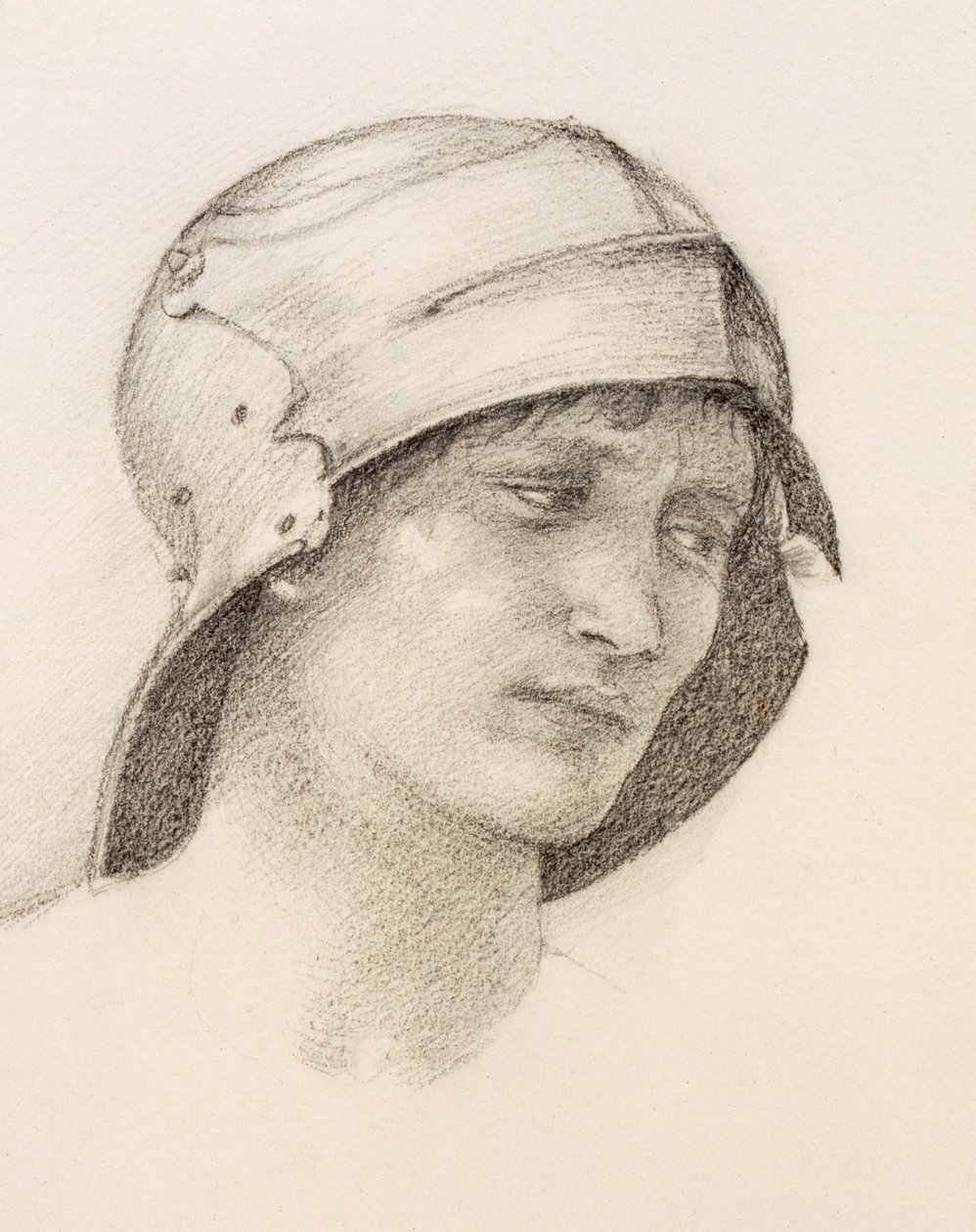 Donna con cappello, dettaglio da un taccuino da Edward Burne Jones