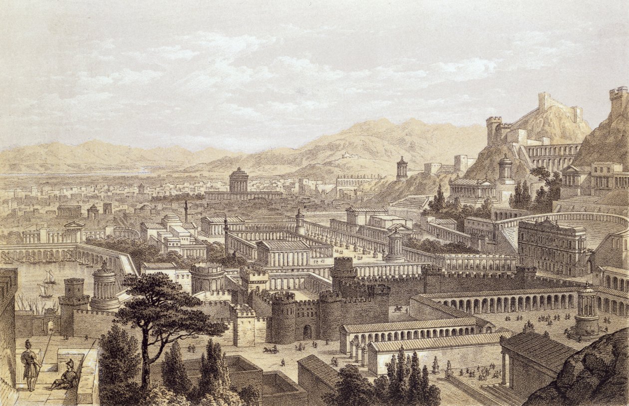La città di Efeso dal Monte Coressus, inciso da T. Picken, 1859 da Edward Falkener