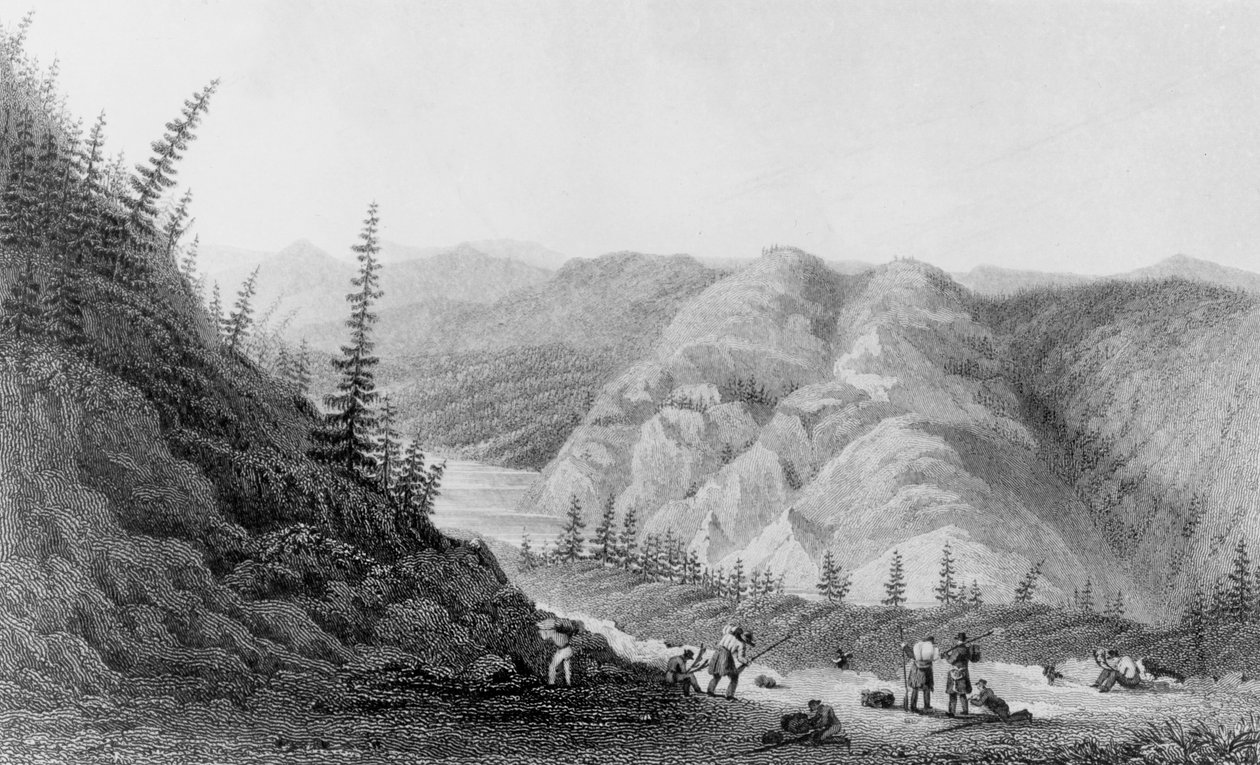Vista sulle terre desolate, 1826 da Edward Francis Finden