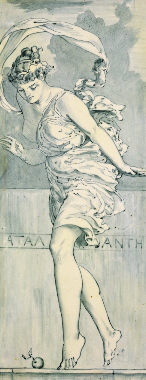 Atalanta, c.1866 (ceramica) da Edward John Poynter