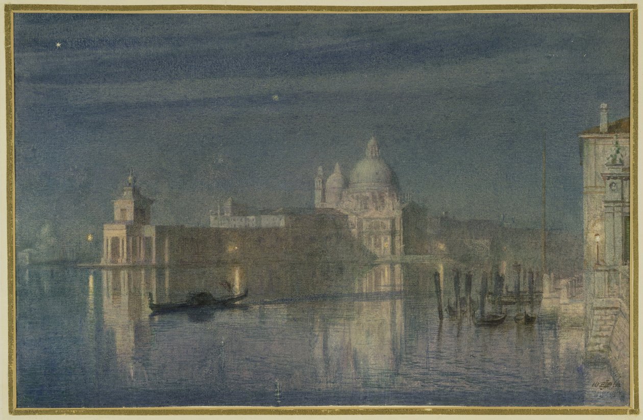 Santa Maria della Salute, Venezia, al chiaro di luna, 1863 da Edward John Poynter
