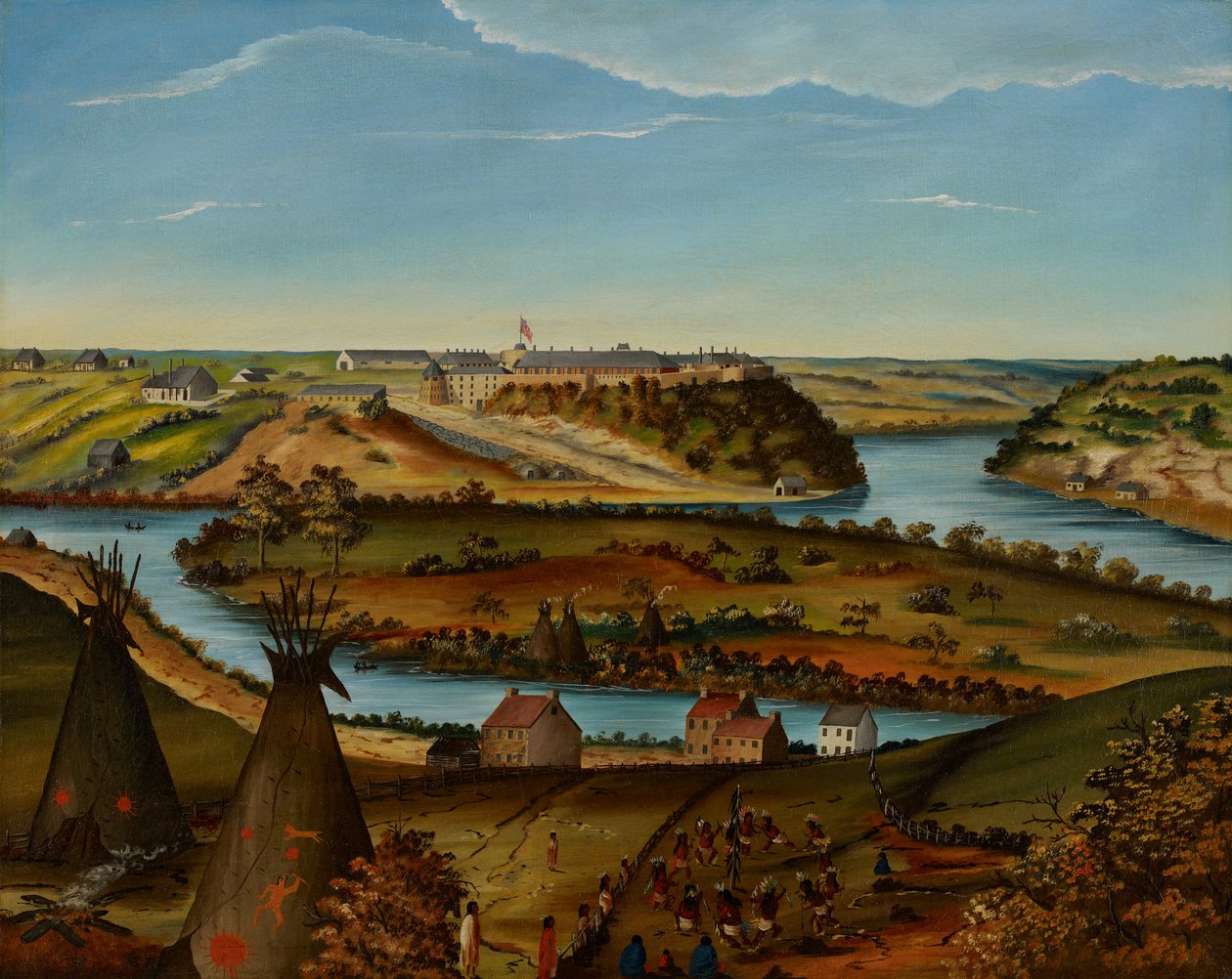 Vista di Fort Snelling, c.1850 da Edward K. Thomas